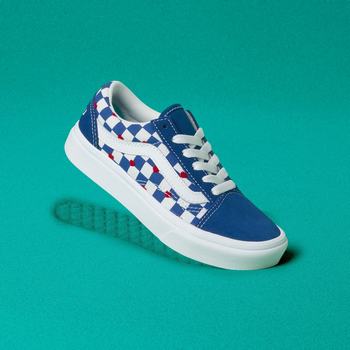 Detske Tenisky Vans x Autism Awareness ComfyCush Old Skool (4-8 years) Modre VA23ZVSFK